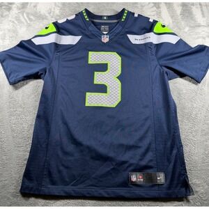 Nike Seattle Seahawks Russell Wilson #3 Jersey Mens L On Field NFL Navy